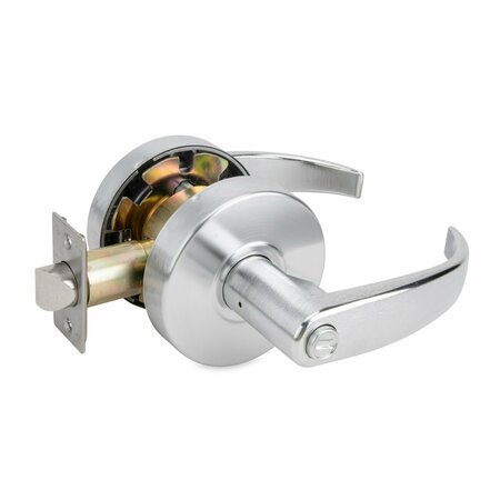 GLOBAL DOOR CONTROLS Brushed Chrome Pisa Style Commercial Passage Lever Set GAL-1140P-626